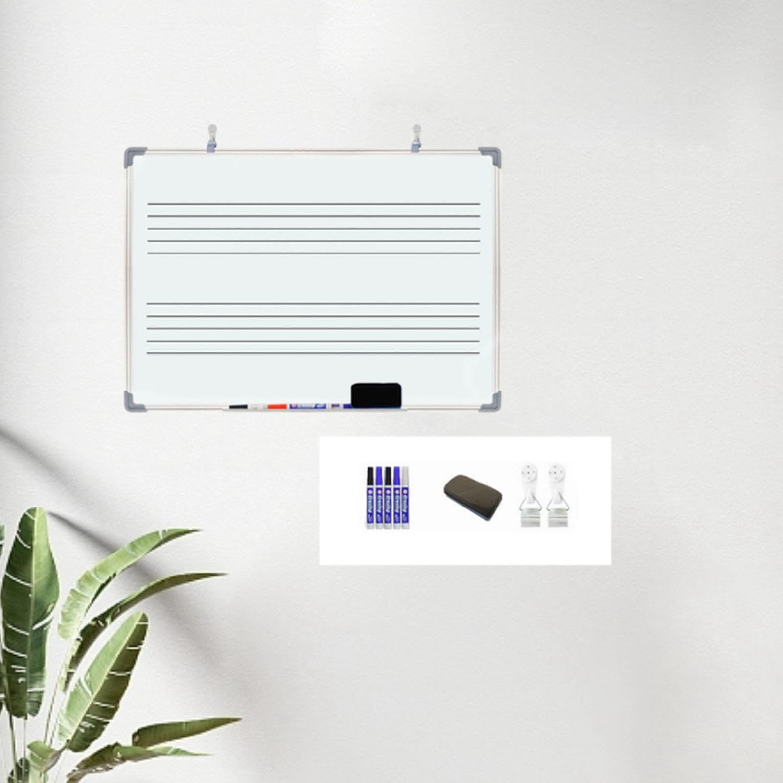 Sharplace Tableau Blanc de Musique effaçable, Notes de Musique, Tableau Blanc pour la Cuisine, Enseignants de Musique, Notes de Clavier, Musiciens