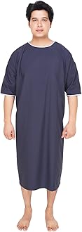 FABUNIFORMS Unisex Hospital, Medical Patient OT Gown, Appreal, Uniform, Dress (Back Open) Dark Blue, Standard Size