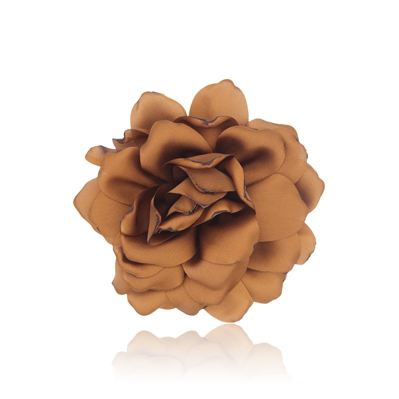 Broches Para Ropa Mujer, Broche De Flor De Rosa, Flores Para Vestidos De Fiesta, Grande, Pinza Para El Pelo, Horquilla Con Flor, Elegante Broche De Solapa Floral Para Boda, Fiesta,Baile(Negro) — view 7