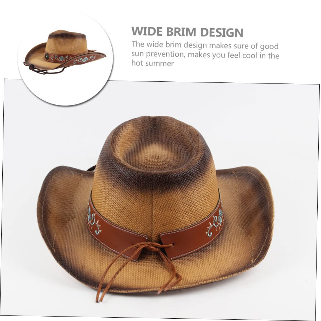 COLLBATH Sombrero Protección Solar de Verano para Mujer ala Ancha Plegable y Diseño Decorativo Adecuado para Camping y Deportes al Aire