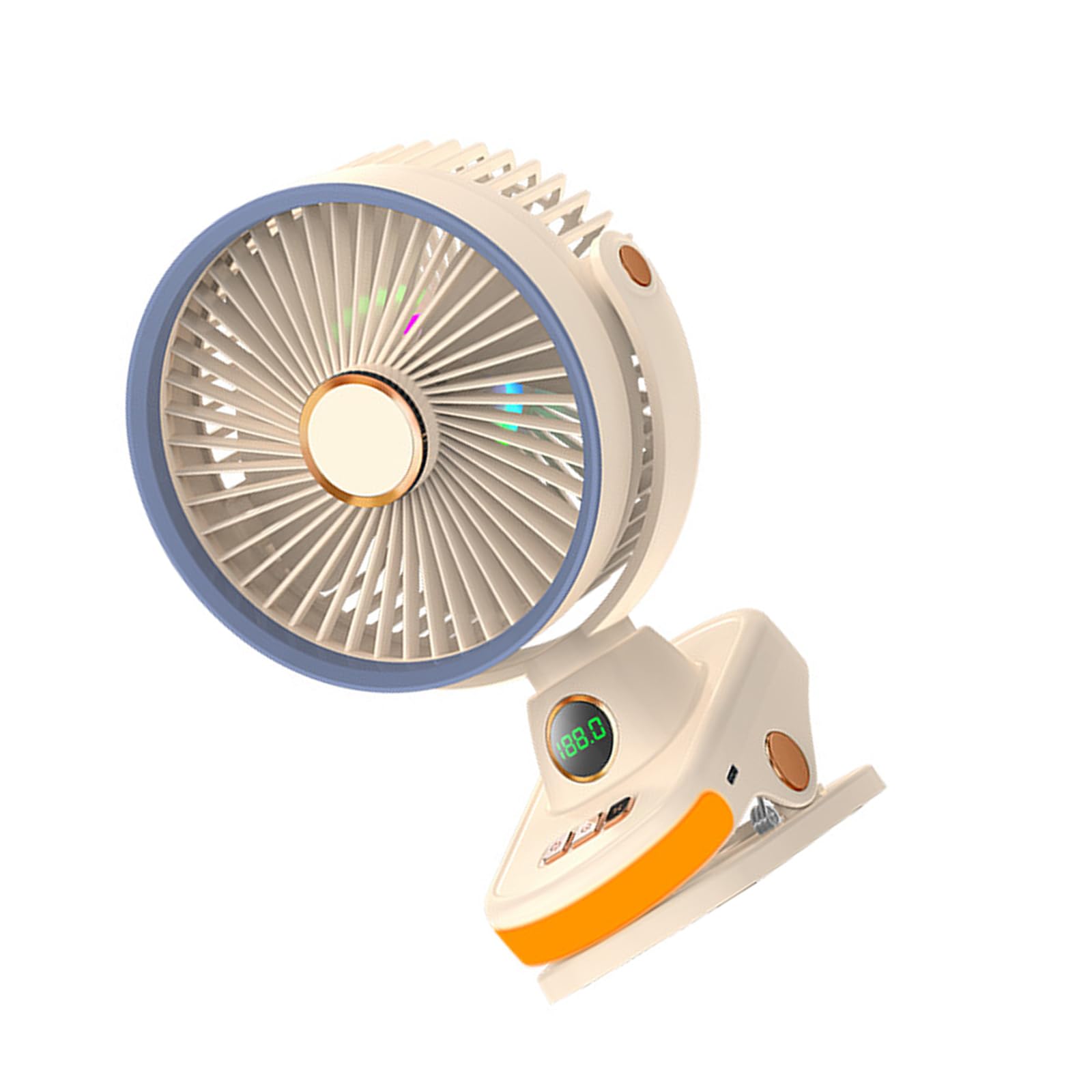 OSNIYAW Compact Desktop Clip Fan with Adjustable Clamps, Powerful Air Circulation Fan for Personal Space for Offices, Dorm, Desktop Clip