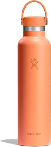 Miniatura 15 de HYDRO FLASK - Botella de agua de acero inoxidable con aislamiento térmico; antiderrame, a prueba de fugas; 21 onzas, color naranja (Sandpiper)