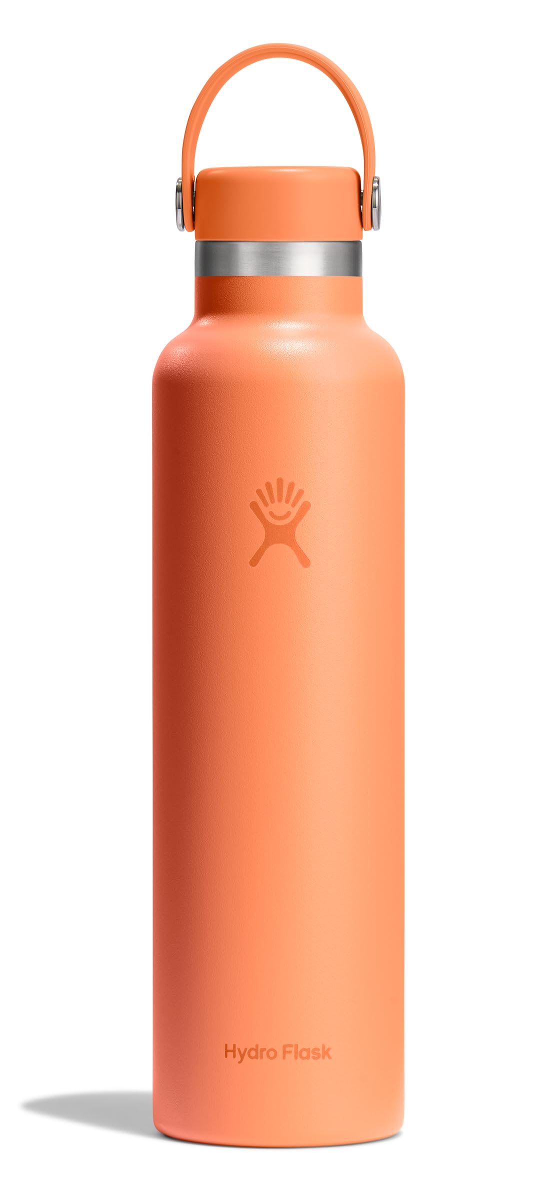 Hydro Flask Water Bottle - Insulated Stainless Steel - Non Spill, Leakproof in 24 Oz Nectar Orange