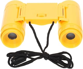 HEALSOPTHY Binoculares De Juguete para Niños Telescopio Portátil 8X Aumento Color Amarillo Accesorios De Juego Observación De Aves Obsequio De Cumpleaños 1