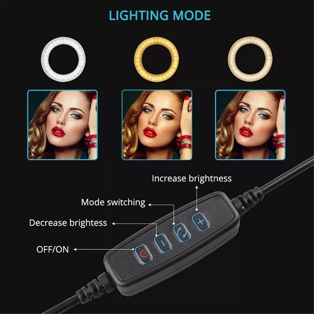 Light 12Inch Lamp Dimmable with Tripod for Studio Photography Makeup Lighting Ringlight