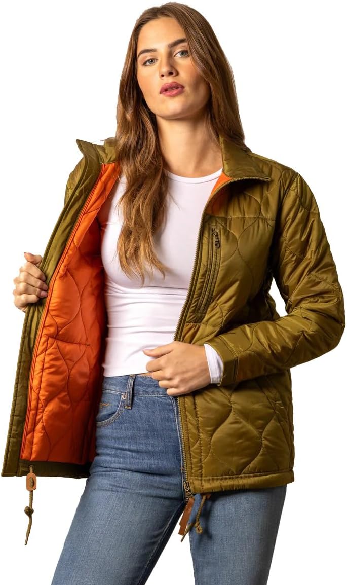 Kimes Ranch Women’s Lara Quilted Jacket with Diamond Quilting, Snap Front & Ribbed Cuffs