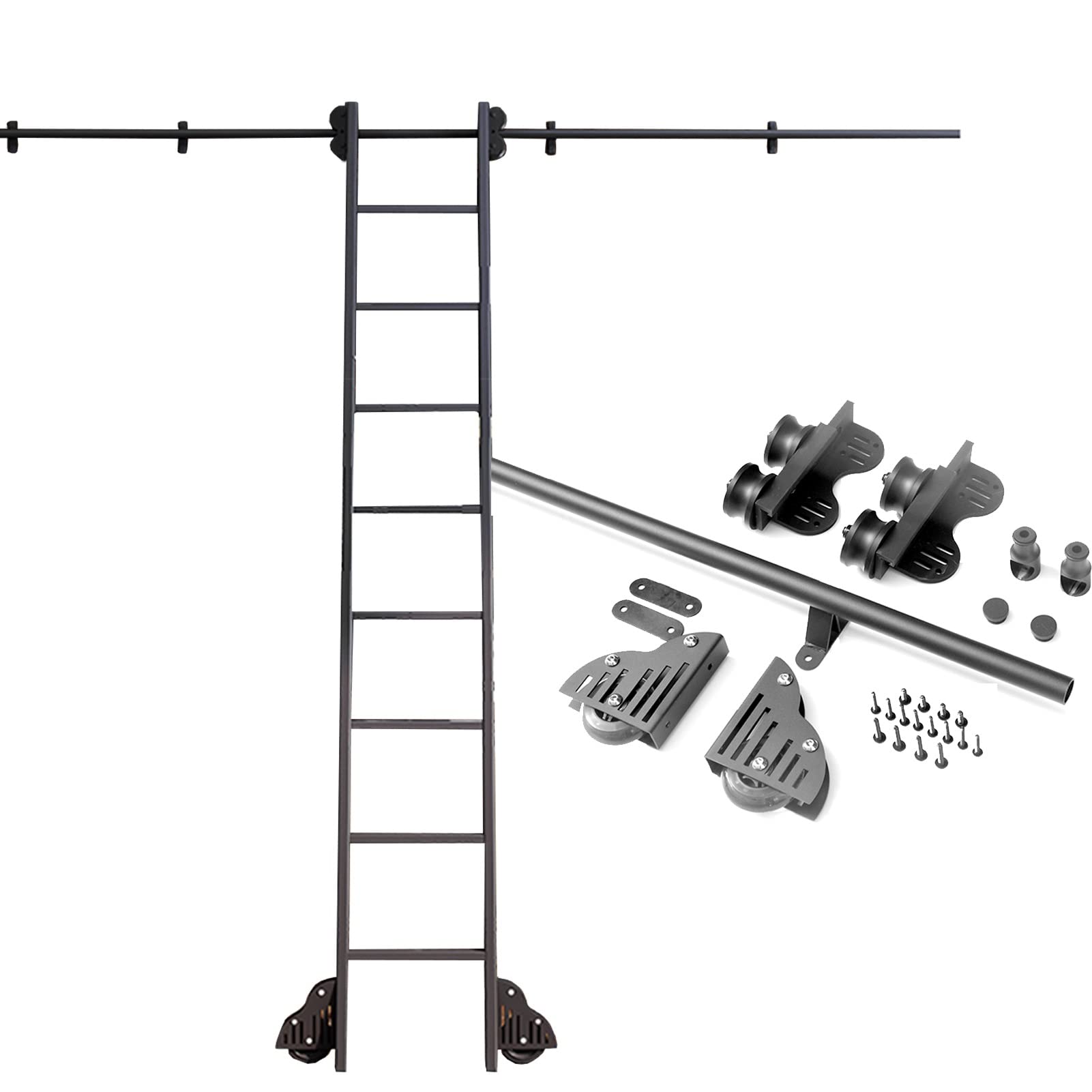 Rieles rodantes retráctiles para mover escaleras altas de forma segura y suave