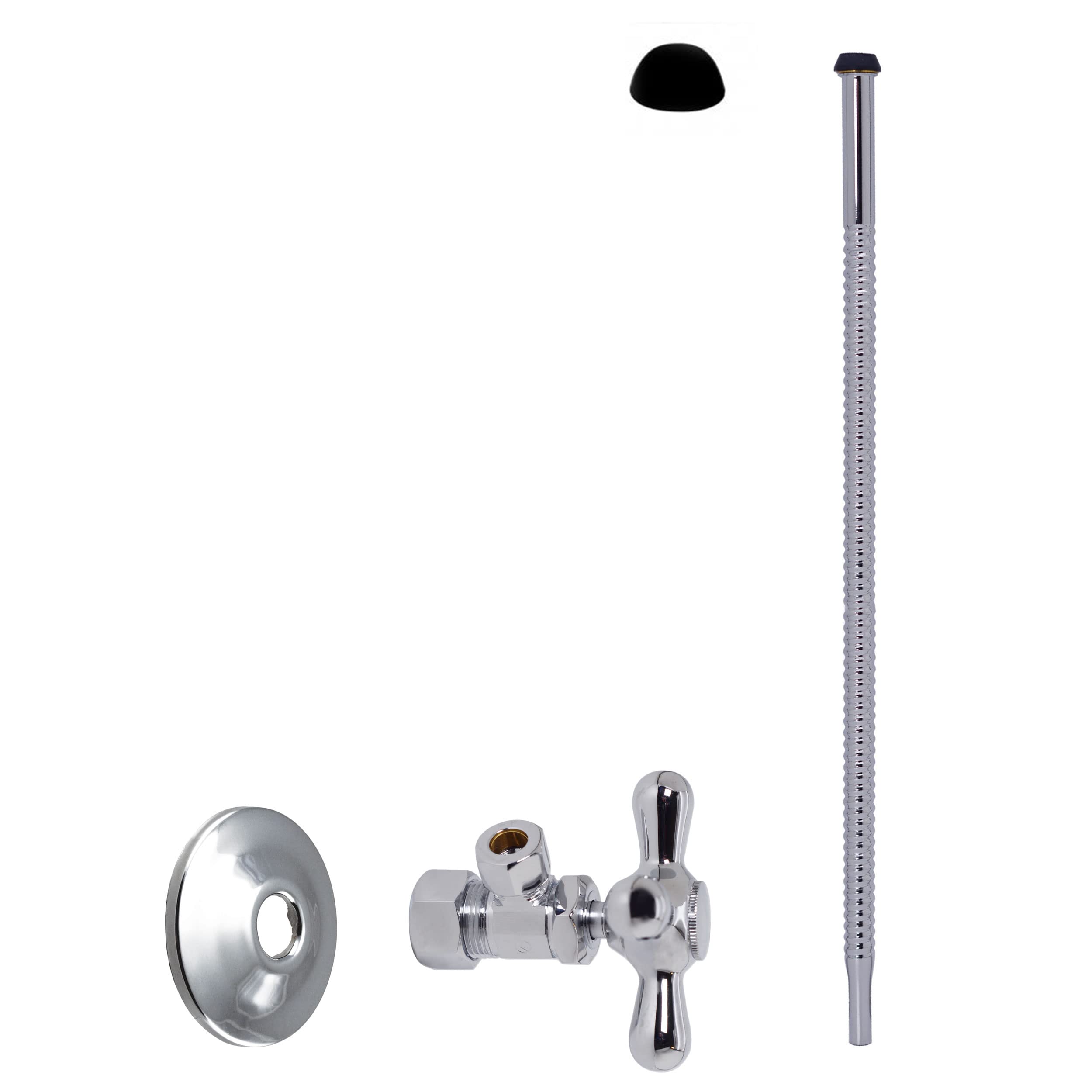 Kit de rehausseur ondulé anti-corrosion en laiton chromé pour un raccordement sans fuite