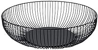 Vista 1 de Black Metal Wire Fruit Basket Bowl For Kitchen,Living Room,Office - Large Decorative Centerpiece To Display Fruit, Vegetables, Bread, Candy