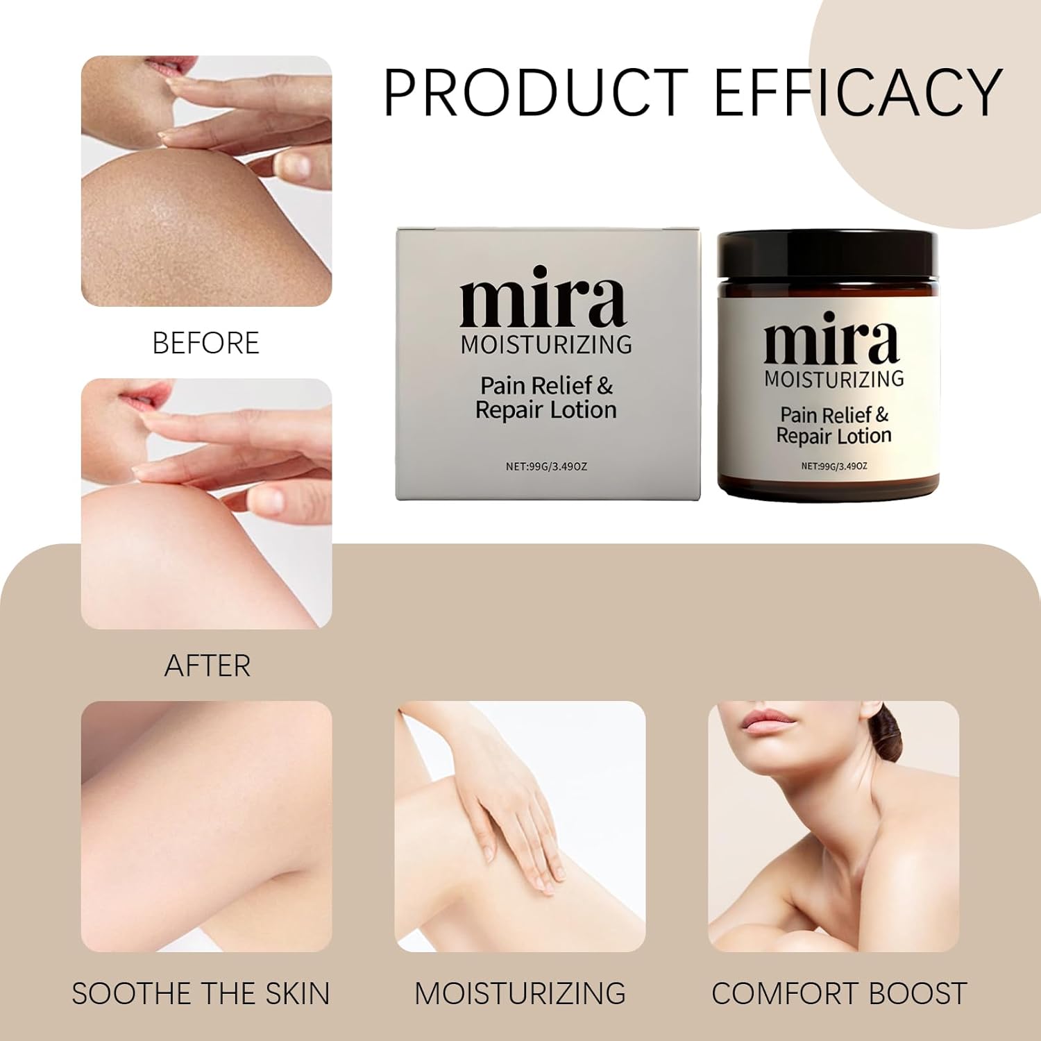 Mira Relief & Repair Lotion, Mira Pain Relief Lotion, Use natural plant ingredients, Moisturizing &Fast-Absorbing, (Mira lotion - 2 Bottle) - Image 6