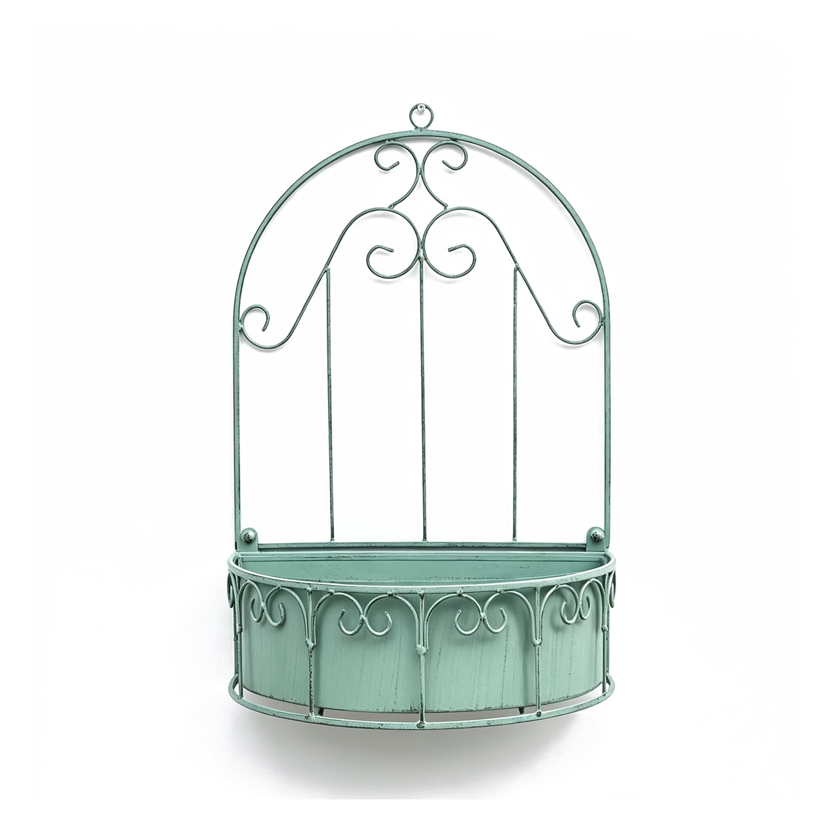 Plantador de metal arcado ZYFAB maceta de pared vertical verde compacta para balcón