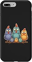 Vista 12 de Chicken: My Cluck Crew, Three Big Hens + Four Tiny Chicks Case for iPhone XR