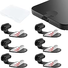 Rierousy 6 Stück USB C Staubschutz, Typ-C Port Schutzkappe Kompatibel mit iPhone 15/Samsung Galaxy S23/Google Pixel/Xiaomi/OnePlus/Huawei (Schwarz)