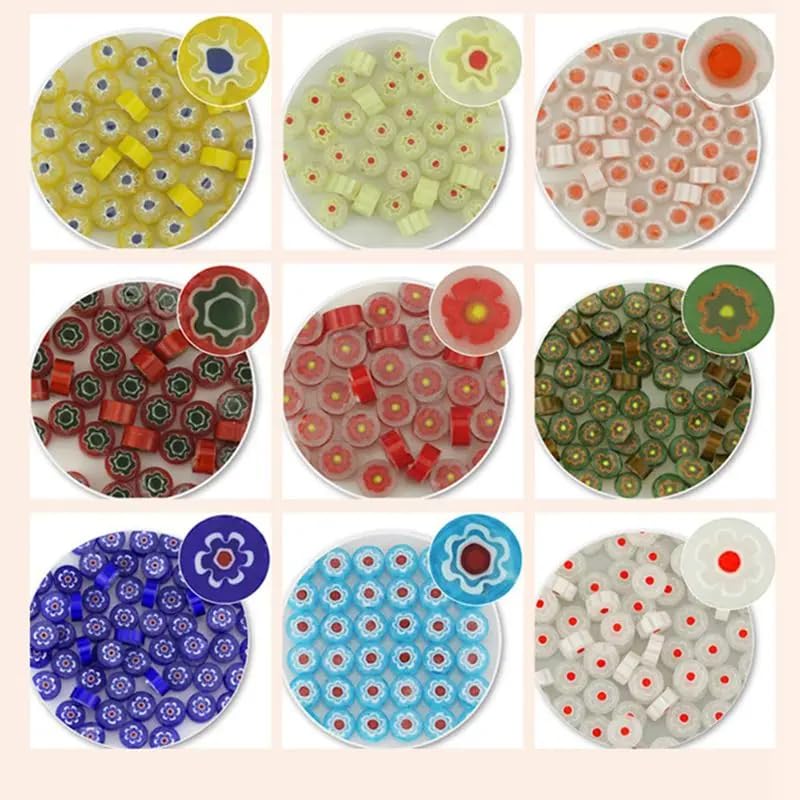MUCOFEI 125g Frit Millefiori Glass for Fusing Glass, Millefiori Glass Mosaic Tiles for DIY Crafts, No-Hole Millefiori Glass Beads for Christmas Ornaments, Mosaic Jewelry Decor - Image 6