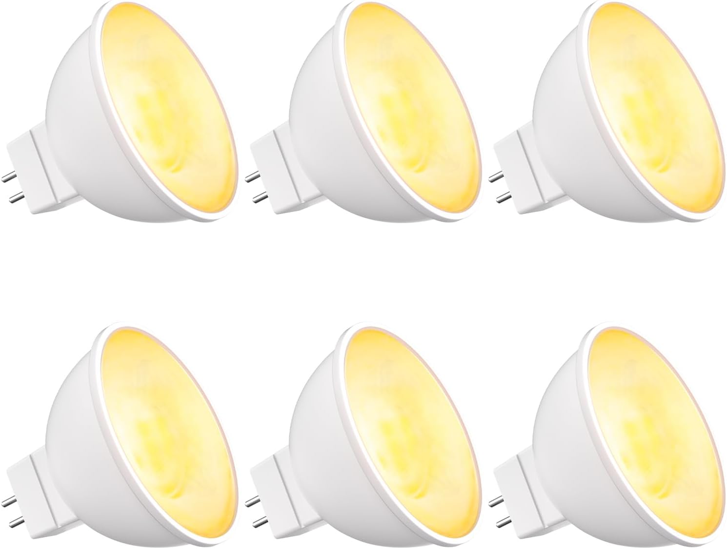 MR16 LED Bulb, Outdoor Landscape MR16 Light Bulbs, 5W Gu5.3 Bi-pin Base 12V Low Voltage LED Spotlights Warm White 2700K for Landscape Lighting Garden Yard Lights 6-Pack