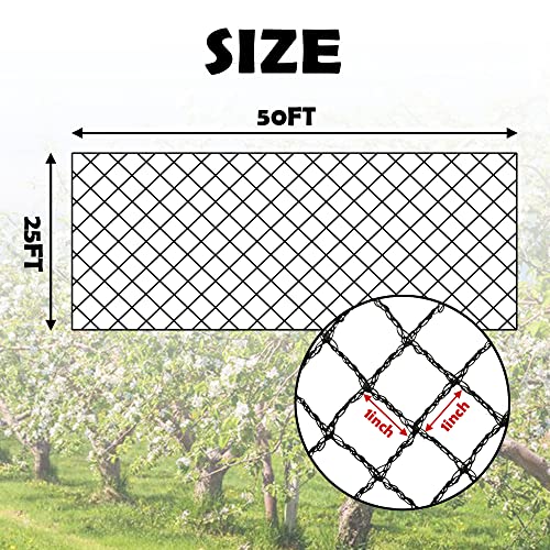 Meanchen Bird Netting For Garden 25X50 Ft, 1" Mesh Garden Netting,Heavy Duty Deer Netting,Protect Vegetable Plants And Fruit Trees,Garden Mesh Fence For Blueberry Bushes. #TOP1