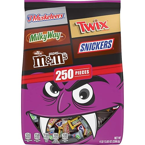 SNICKERS MMS TWIX MILKY WAY  3 MUSKETEERS - Caramelos de Halloween a granel - 7763 onzas  250 piezas disponible en Yaxa Costa Rica