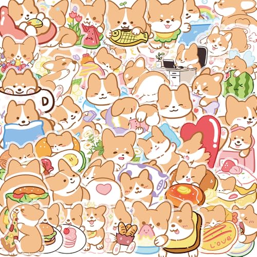 �y�b�g���X�e�b�J�[ 50���A�X�N���b�v�u�b�N�A�W���[�i���A�v�����i�[�A�M�^�[�A�m�[�g�p�\�R���A�g�ѓd�b�A�E�H�[�^�[�{�g���̑����p�̓���PET�f�J�[�� (�R�[�M�[)