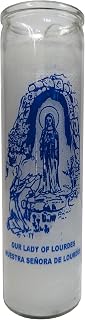 Generic Our Lady of Lourdes (Nuestra Senora de Lourdes) White Devotional Candle