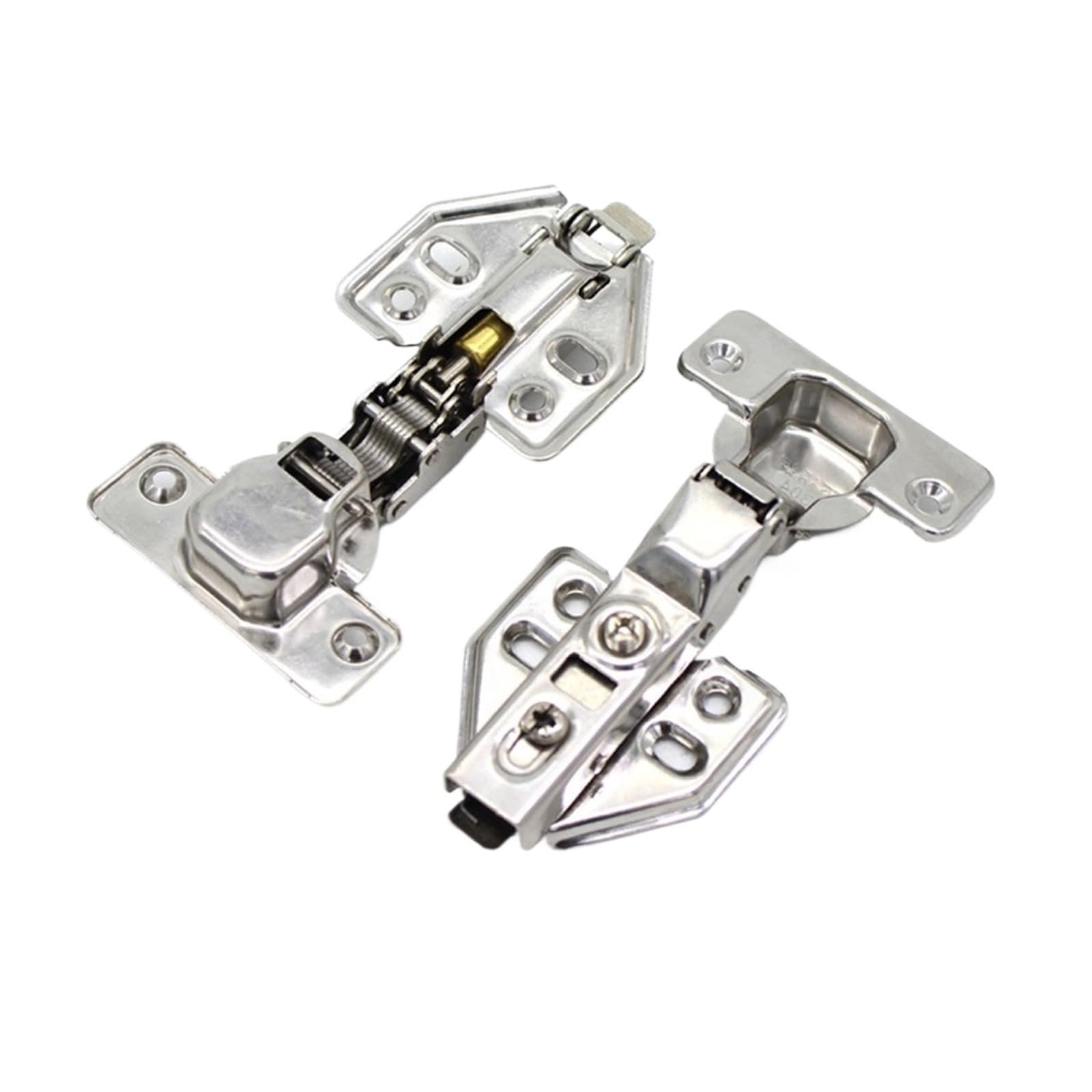 Hinges Furniture Fittings Kitchen Cabinets Cupboard Wardrobe Dresser Stainless Steel Damper Buffer Soft Door Hinges Hardware (Size : Detachable HO 4Pc)