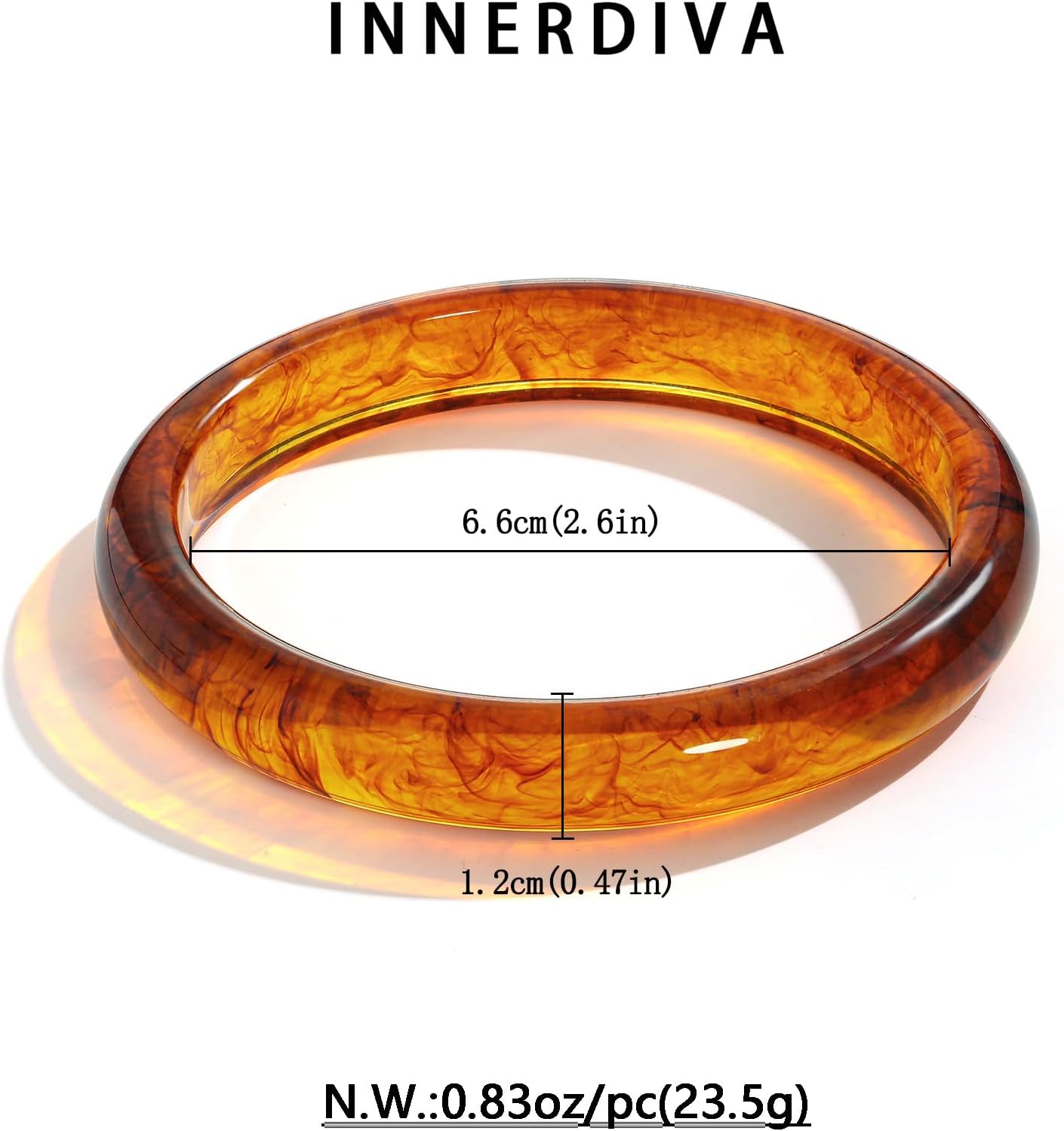 Acrylic Bangle Bracelets for Women, Geometric Minimalist Chunky Resin Bangles Bracelet Statement Jewelry Gifts - Image 6