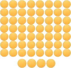 Pote com 60 Bolinhas de Ping Pong Profissionais 40mm 3 Estrelas Alta Durabilidade Cor Laranja Ideal para Treino e Competição