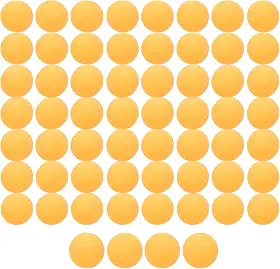 Pote com 60 Bolinhas de Ping Pong Profissionais 40mm 3 Estrelas Alta Durabilidade Cor Laranja Ideal para Treino e Competição