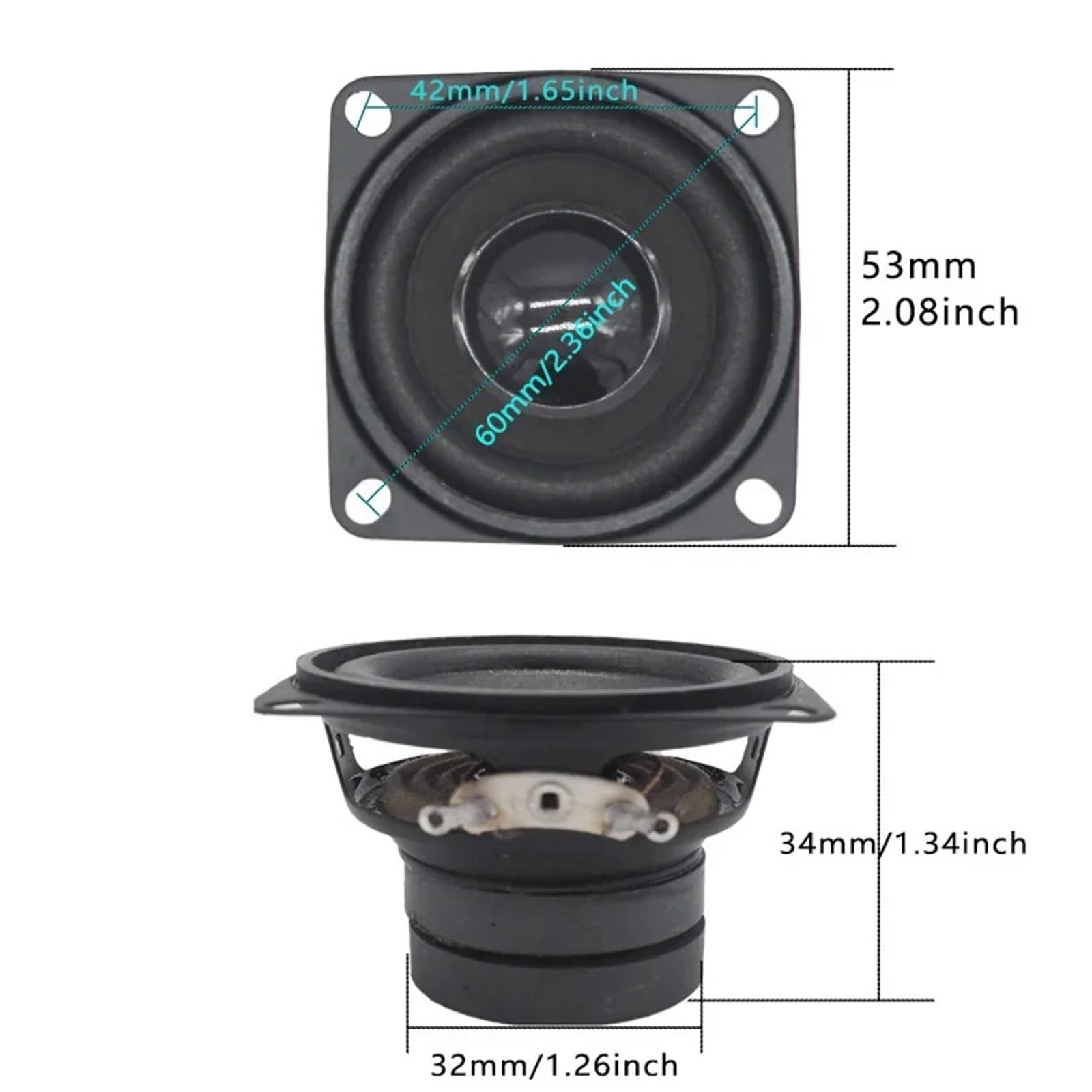 Altavoces portátiles de Audio de 2 Pulgadas, 4 Ohm, 10W, Sonido de Rango Completo, Altavoz magnético Dual, Sistema de Cine en casa, 4 Uds.