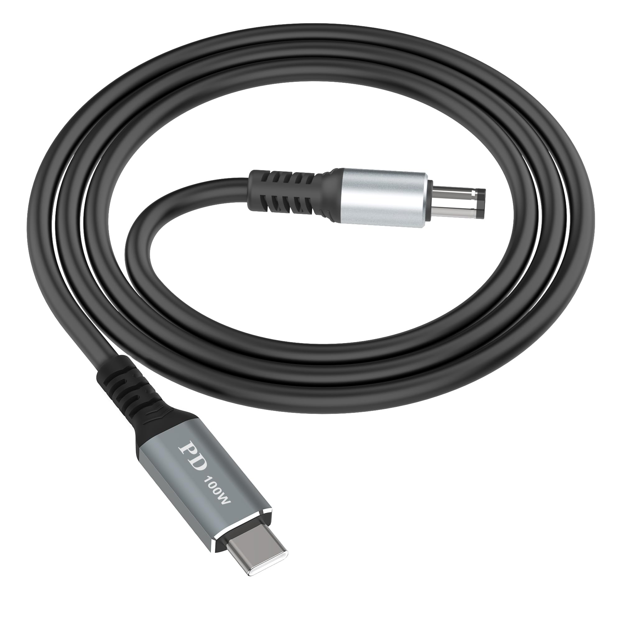 HIEbee Cable de carga USB C a CC de 5,5 mm x 2,1 mm para laptop, entrada USB tipo C macho a CC de 5,5 x 2,1 mm de salida de alimentación macho. Adecuado para interfaz de entrada tipo C, cargador