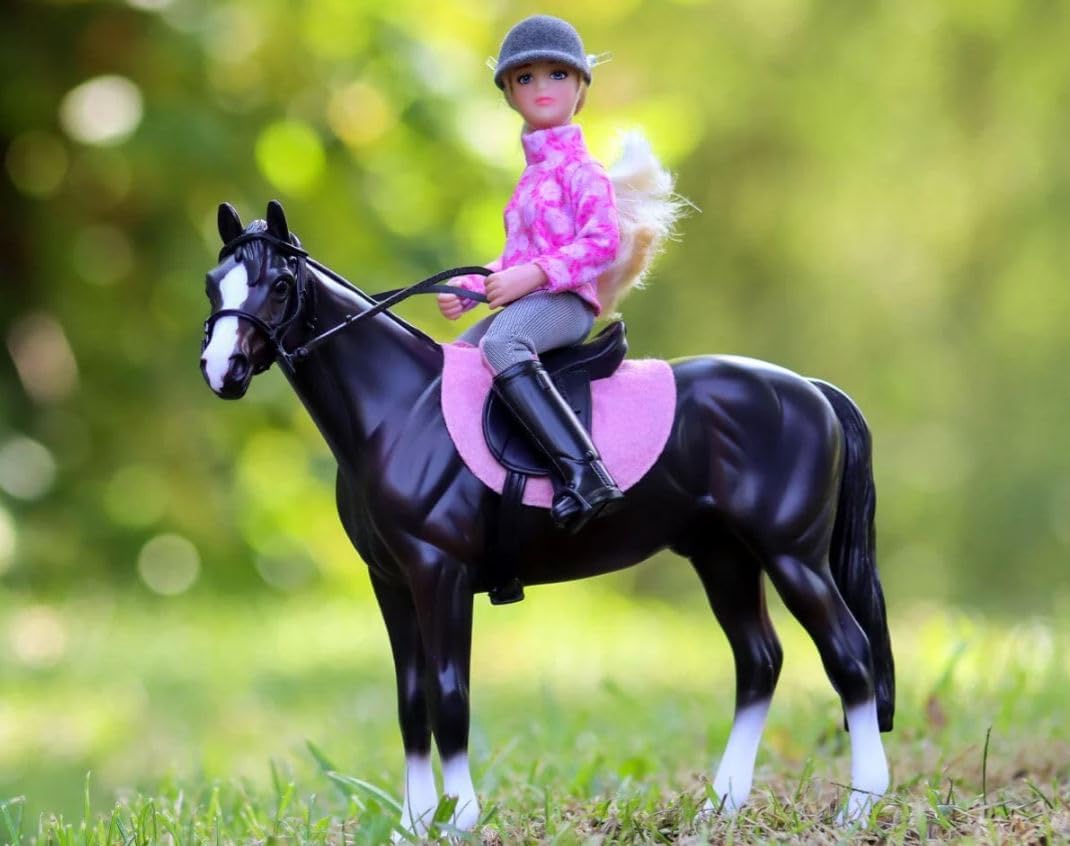Breyer Freedom Series English Horse and Rider Figurine - Premium 1:12 Scale Collectible Horse Toy - Educational Equestrian Gift for Girls and Collectors - Model #61156