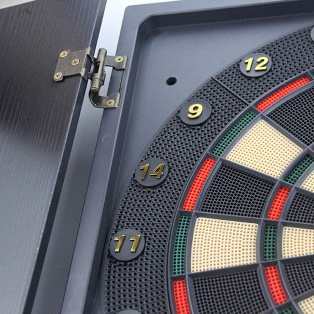 Electronic Dart Board, 18 Inch Electronic Dart Board, Dart Board Set with Cabinet 12 Soft Tip Darts Dartboard Set, for Home Bar Game Room