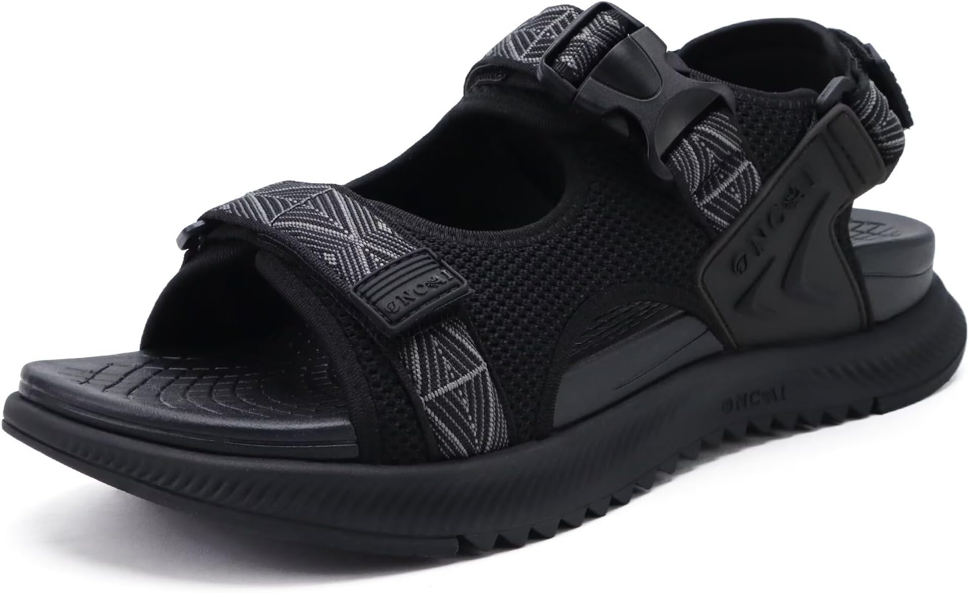 Men's Hiking Sandals with Arch Support Mesh Athletic Walking Sandalias Summer Outdoor Cushion Thick Rubber Soles and Recovery Sports Fisherman Sandals Size 7-15