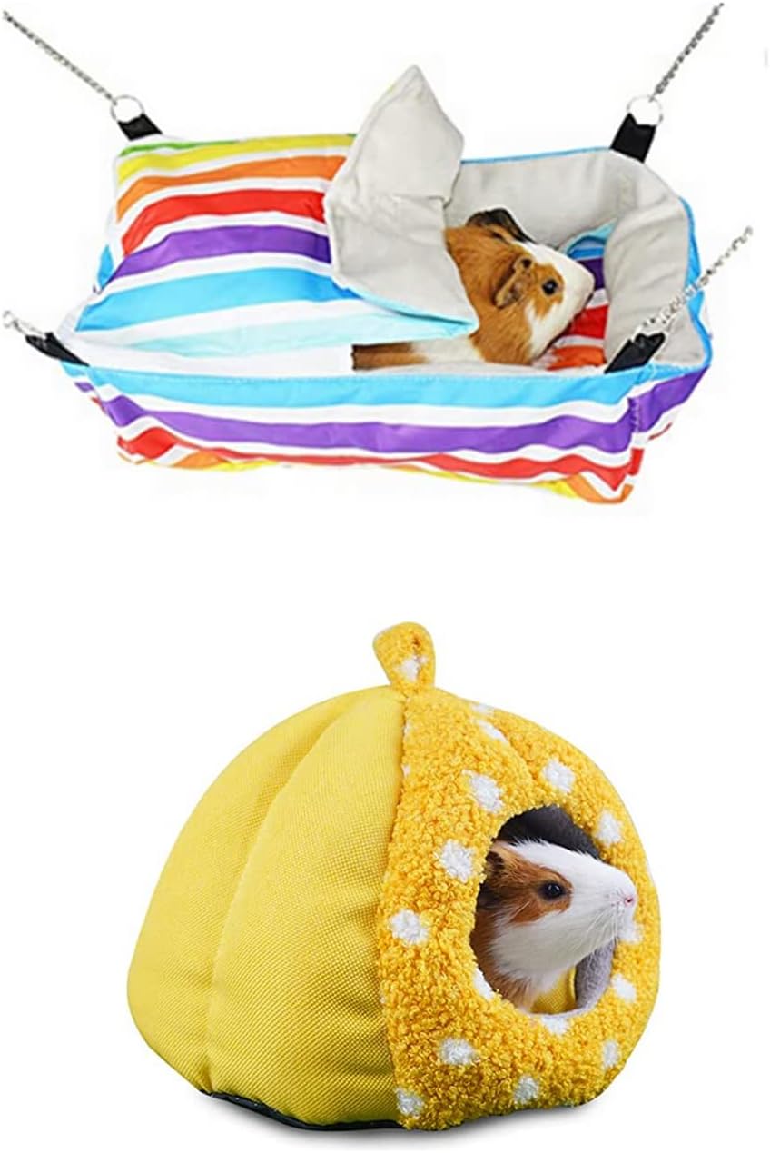 HOMEYA Guinea Pig Hideout Kit,Pet Small Animal Haning Bed