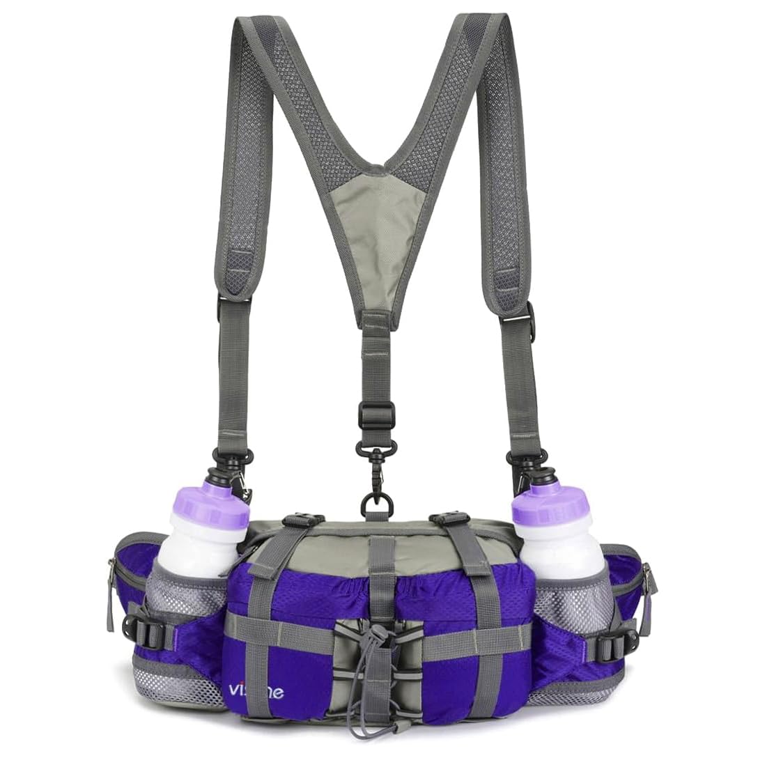 Outdoor Fanny Pack Hiking Fishing Waist Bag Water Bottle Holder Lumbar  Pack