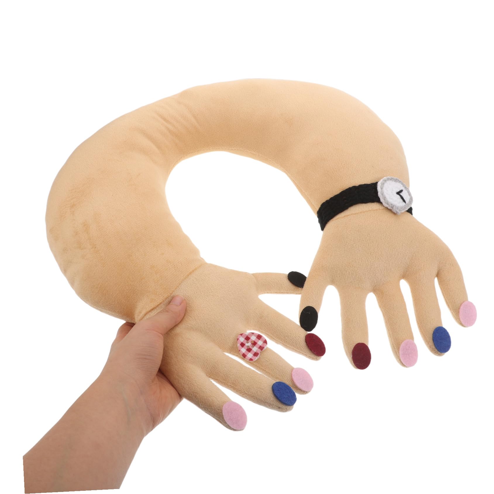 ERINGOGO Almohada Ergonómica de Viaje Forma de Mano Cojín U Portátil para Avión y Coche Accesorio Compacto y para Descanso y Soporte Cervical