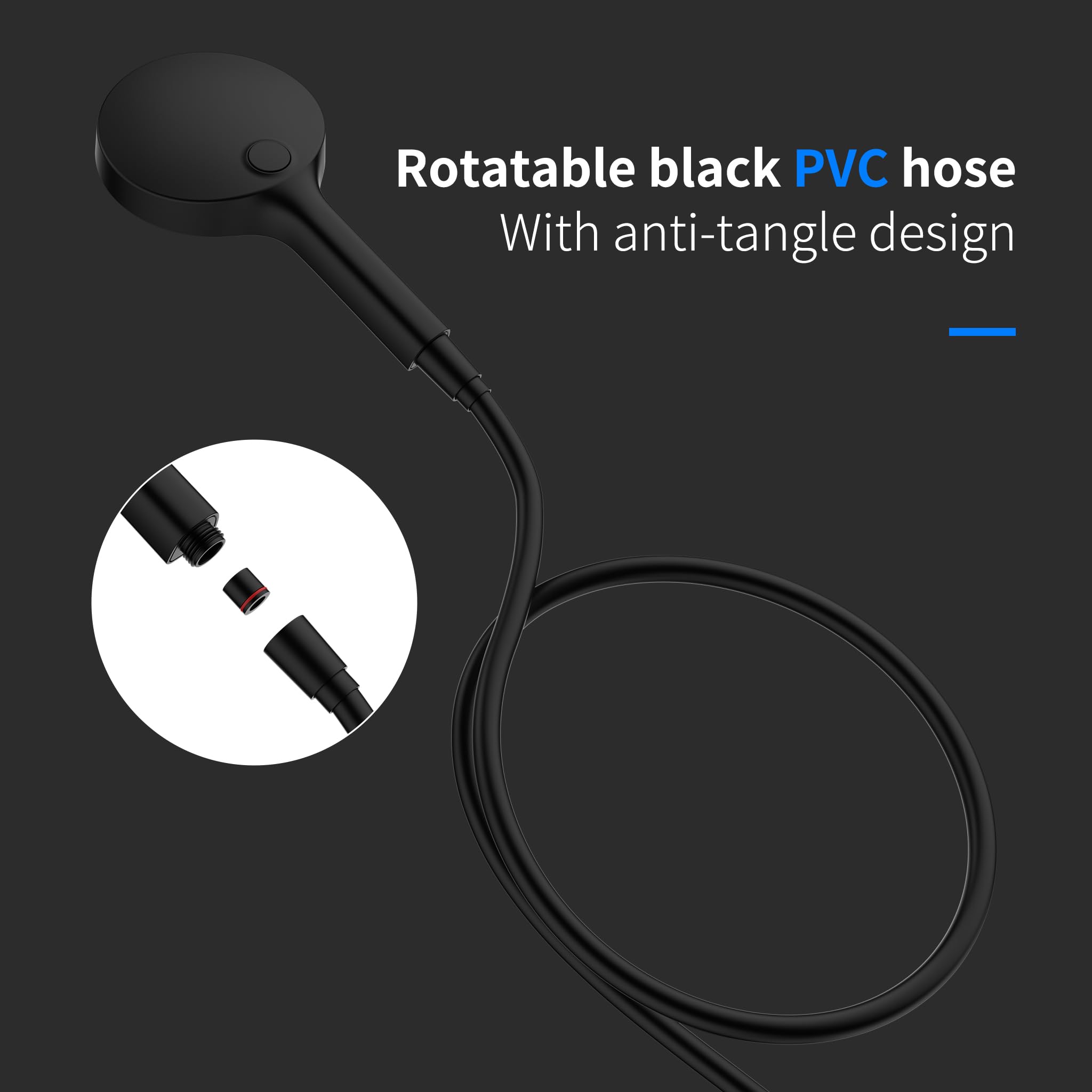 HOMELODY Grifo mezclador de baño negro con ducha de mano, grifo de baño de cascada, grifo mezclador de latón, accesorio de pared para bañera, montado en la pared con plataforma grande