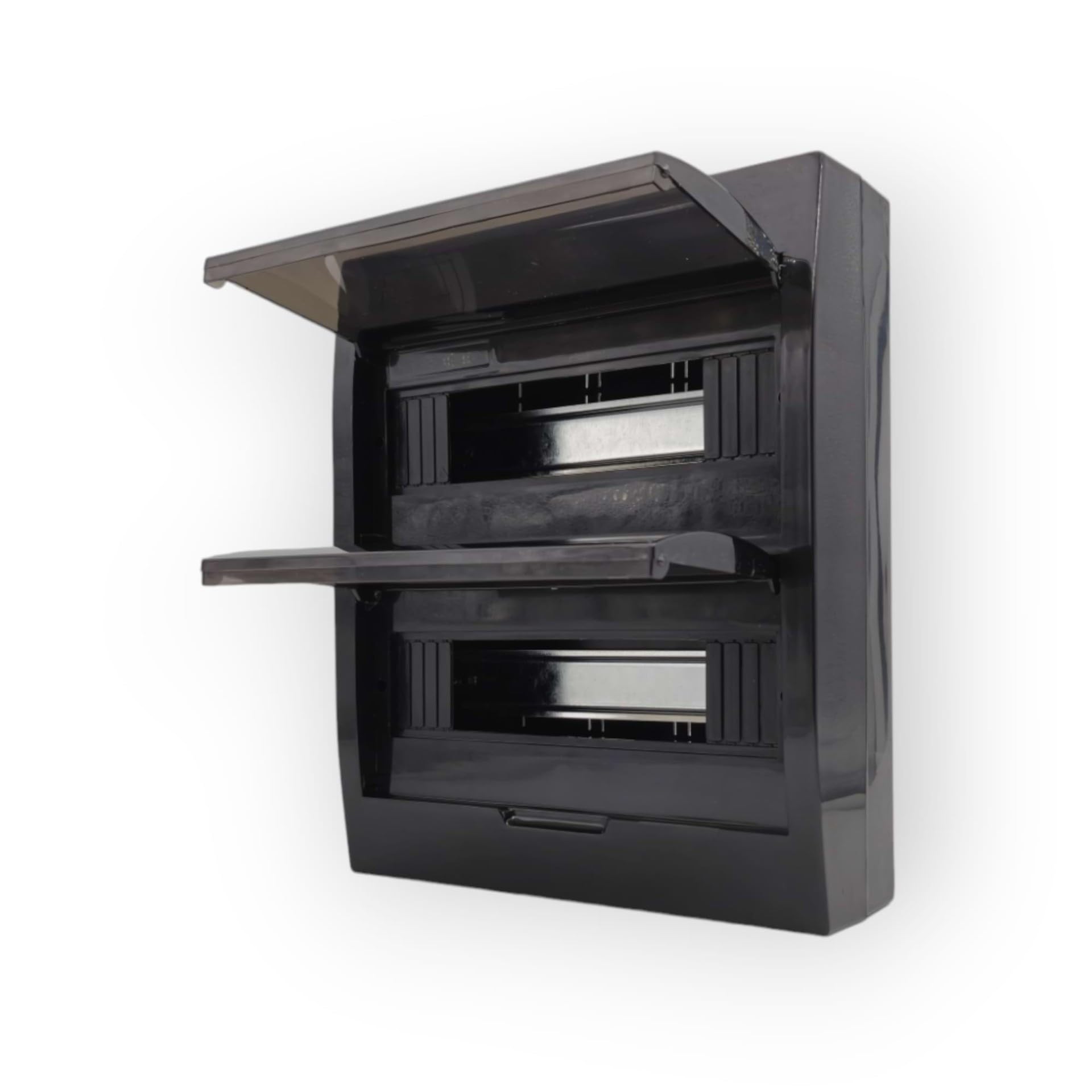 Sicherungskasten 24 Module Aufputz IP41 Schwarz