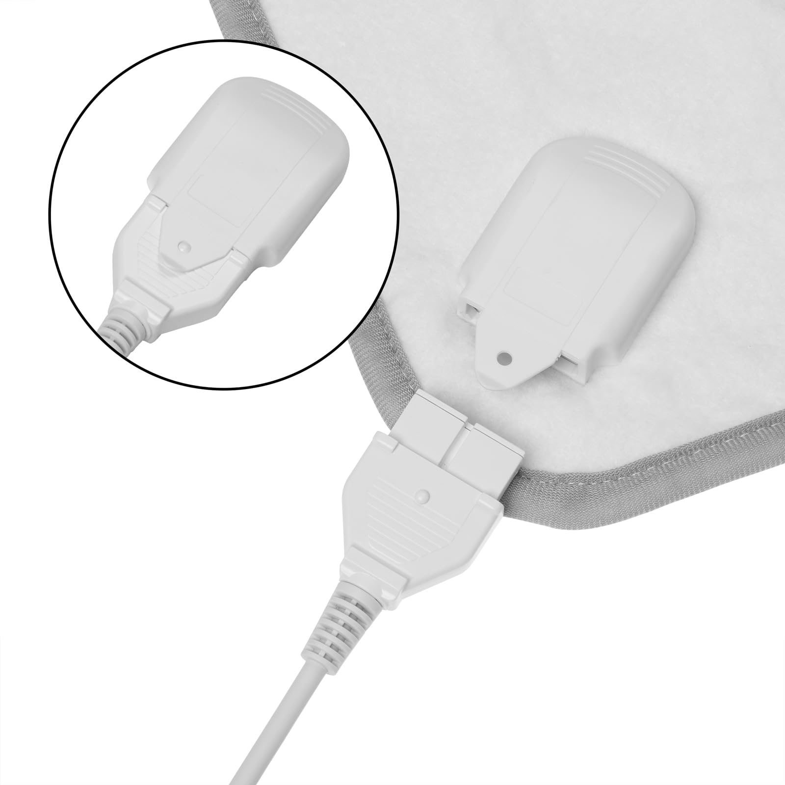 MONZANA® Heizdecke Wärmeunterbett 150x80cm 5 Stufen Timer Coral Fleece 60W grau Wärmedecke Überhitzungsschutz waschbar