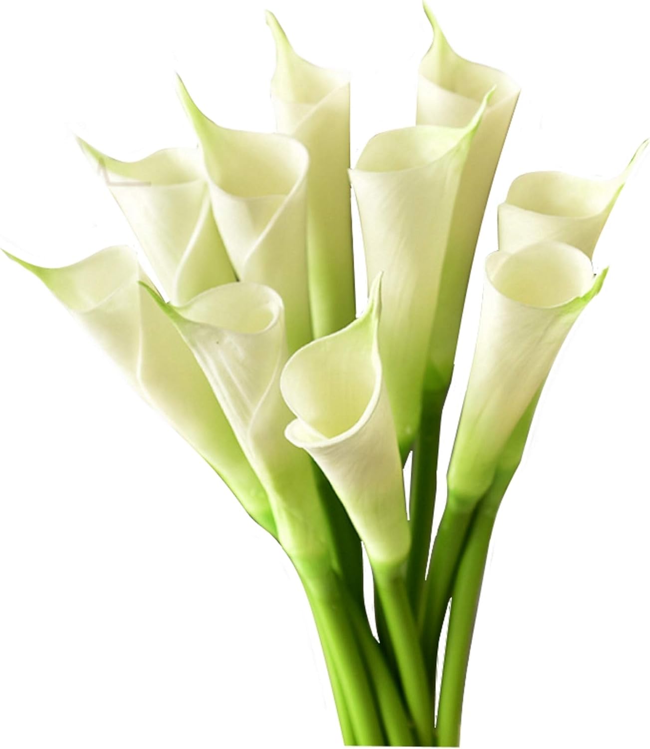 Angel Isabella Real Touch Calla Lily - Lifelike Artificial Flowers, Realistic Fake Flower, Perfect for Home & Wedding Decoration, Centerpieces, Bouquets, Wreath Arrangements - Pack of 6 (Cream Ivory)