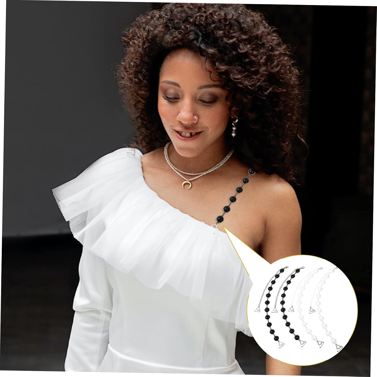 6pairs Adjustable Straps for Women Chic Design for Wedding and Off-shoulder Outfits Easy to Install and Replace Hook