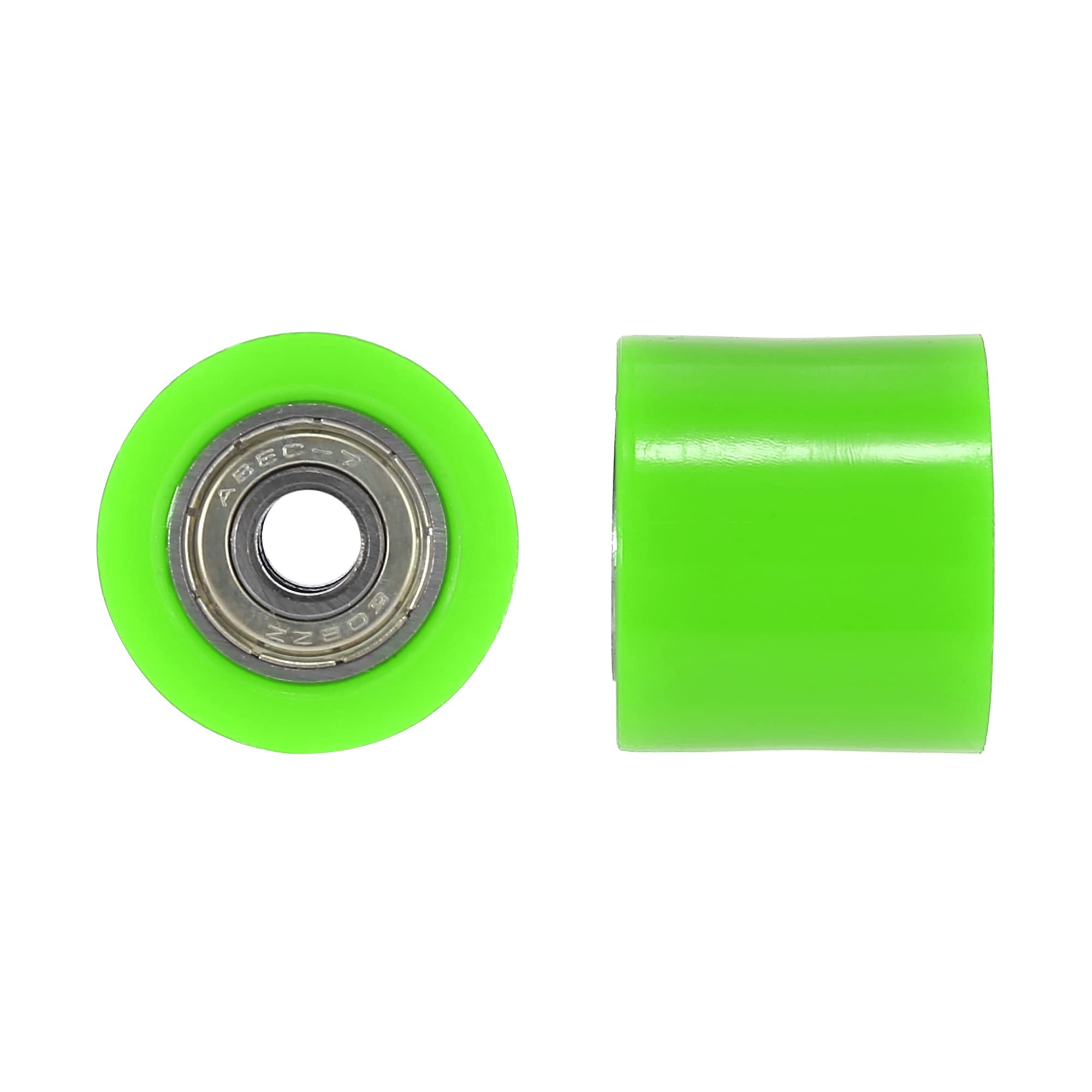 A ABSOPRO Cuscinetto a Rulli per Catena di Motocicletta 8mm Guida Ruota per Moto Stradali e ATV Verde (Set di 2)