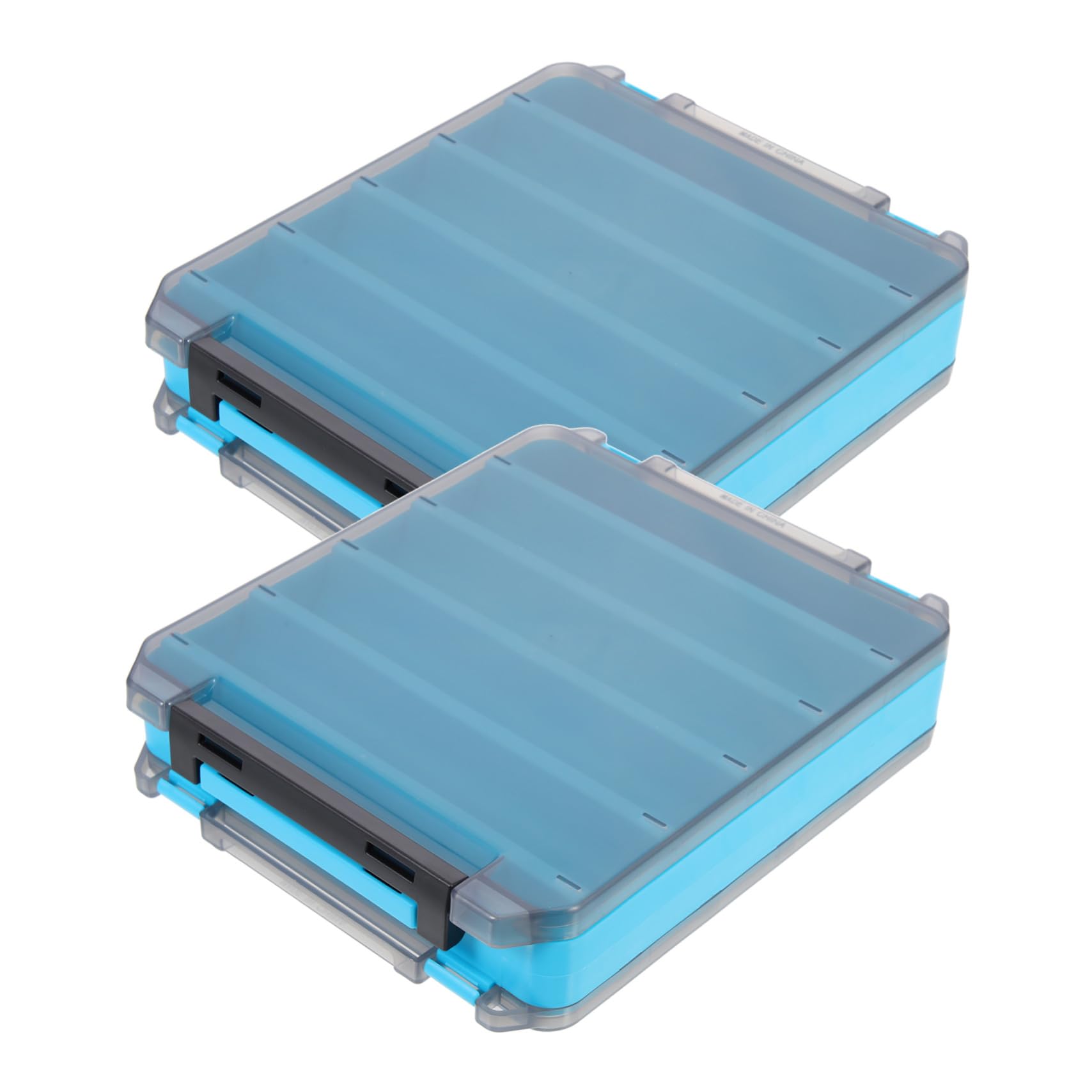 Scatola Esche da Pesca Doppia Faccia Grande Organizer Portatile Attrezzatura con Scomparti Interni Resistente per Conservazione Artificiali e Accessori
