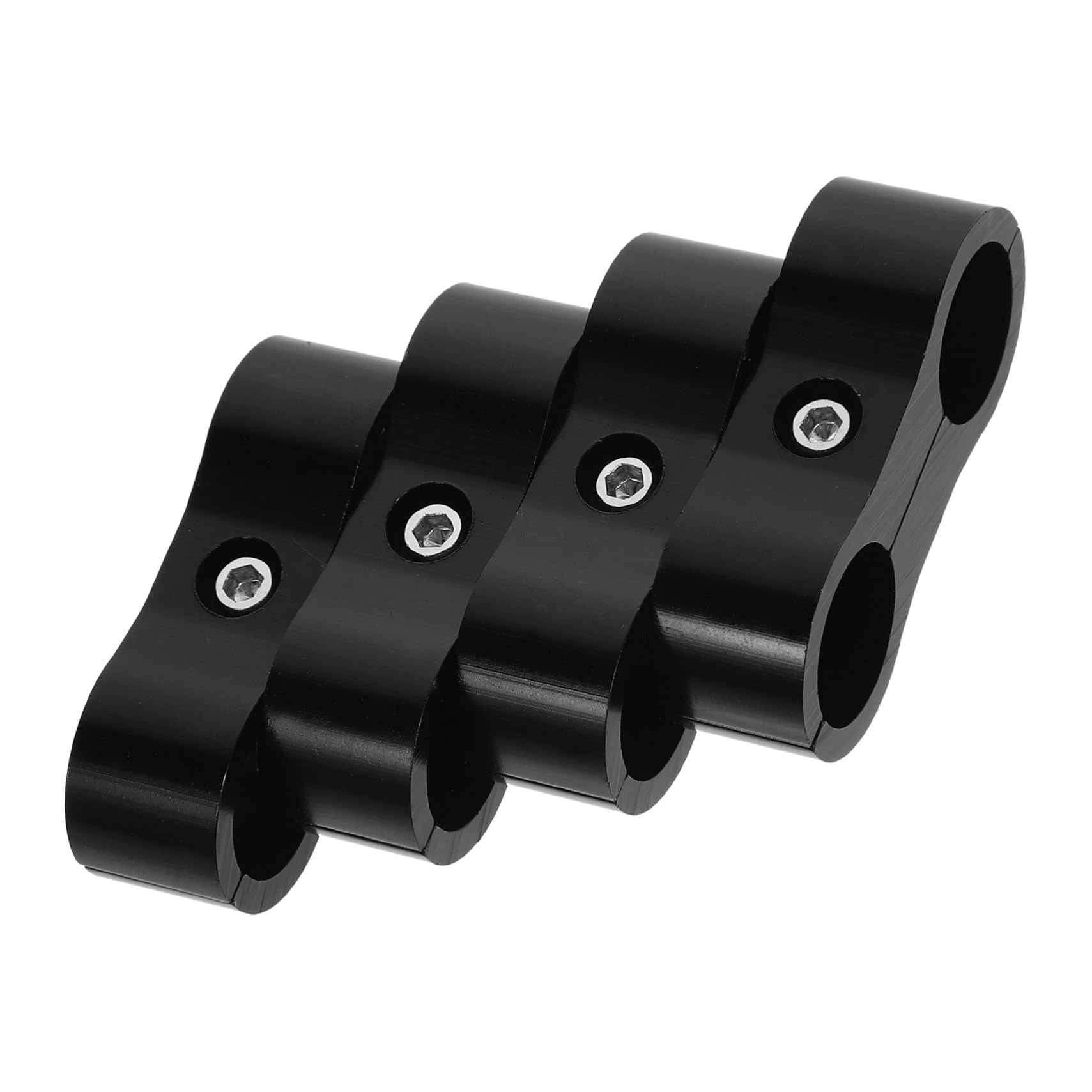 Abrazaderas de aluminio negro para manguera de combustible con fijación segura