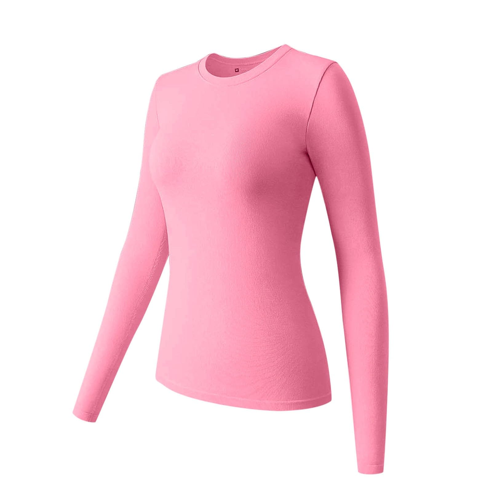 3-teiliges Damen-Langarmoberteil mit Rundhalsausschnitt, Stretch-T-Shirt mit taillierter Lage Fahrrad Sachen Damen Shirt Herren Cool