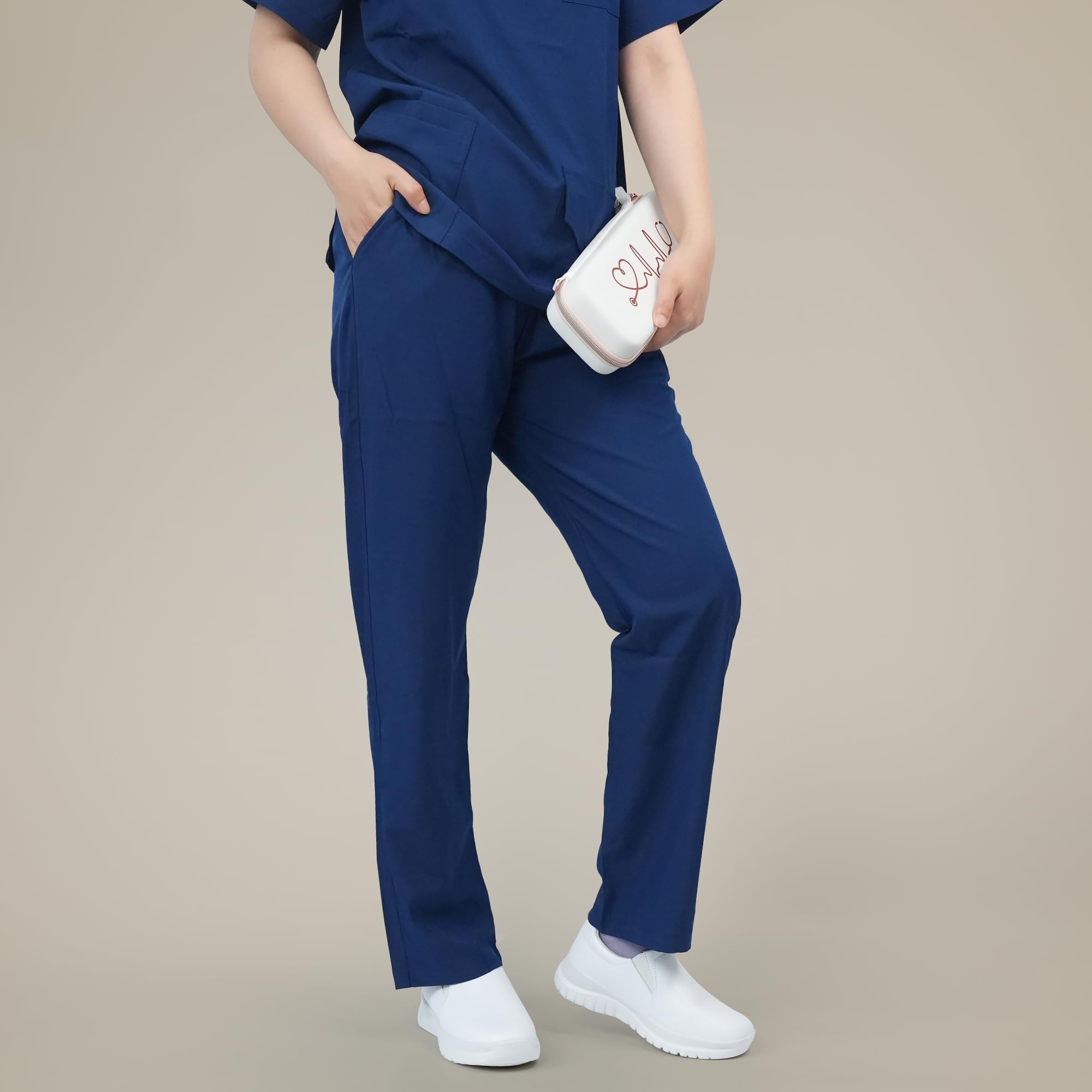 Hawkwell Women's Slip On Lightweight Water Resistant Nurse Shoes Slip Resistant Healthcare Work Shoes,White Synthetic,8 M US