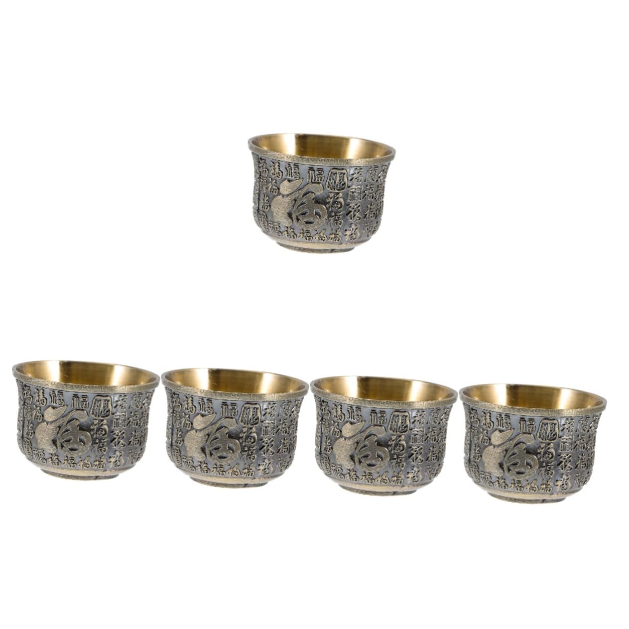 Petite tasse à vin personnalisée au style chinois rétro, le coffret de 5 pièces idéal à offrir