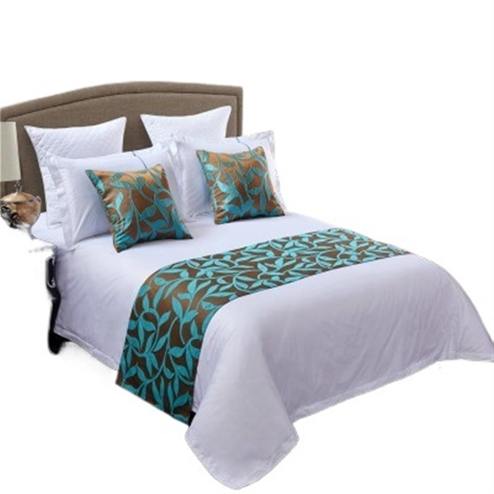 SHENJMAI Bed Runner Bed Flag Ornament Nice Wedding Bedding Decoration Runner(M,50x160cm)