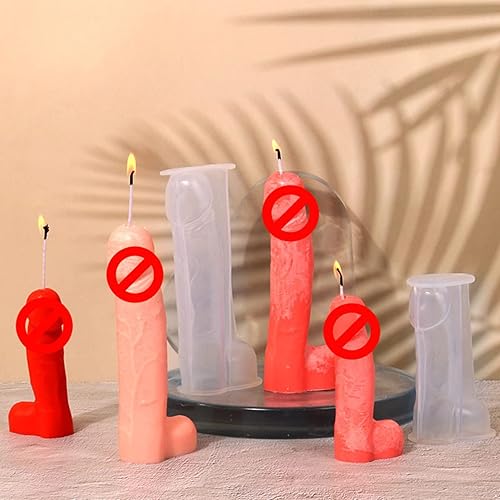 Miniatura 6 de JEATHA Novedad para hombre, herramientas de silicona de forma genital, antiadherente, reutilizable, molde de bricolaje para chocolate, caramelo,