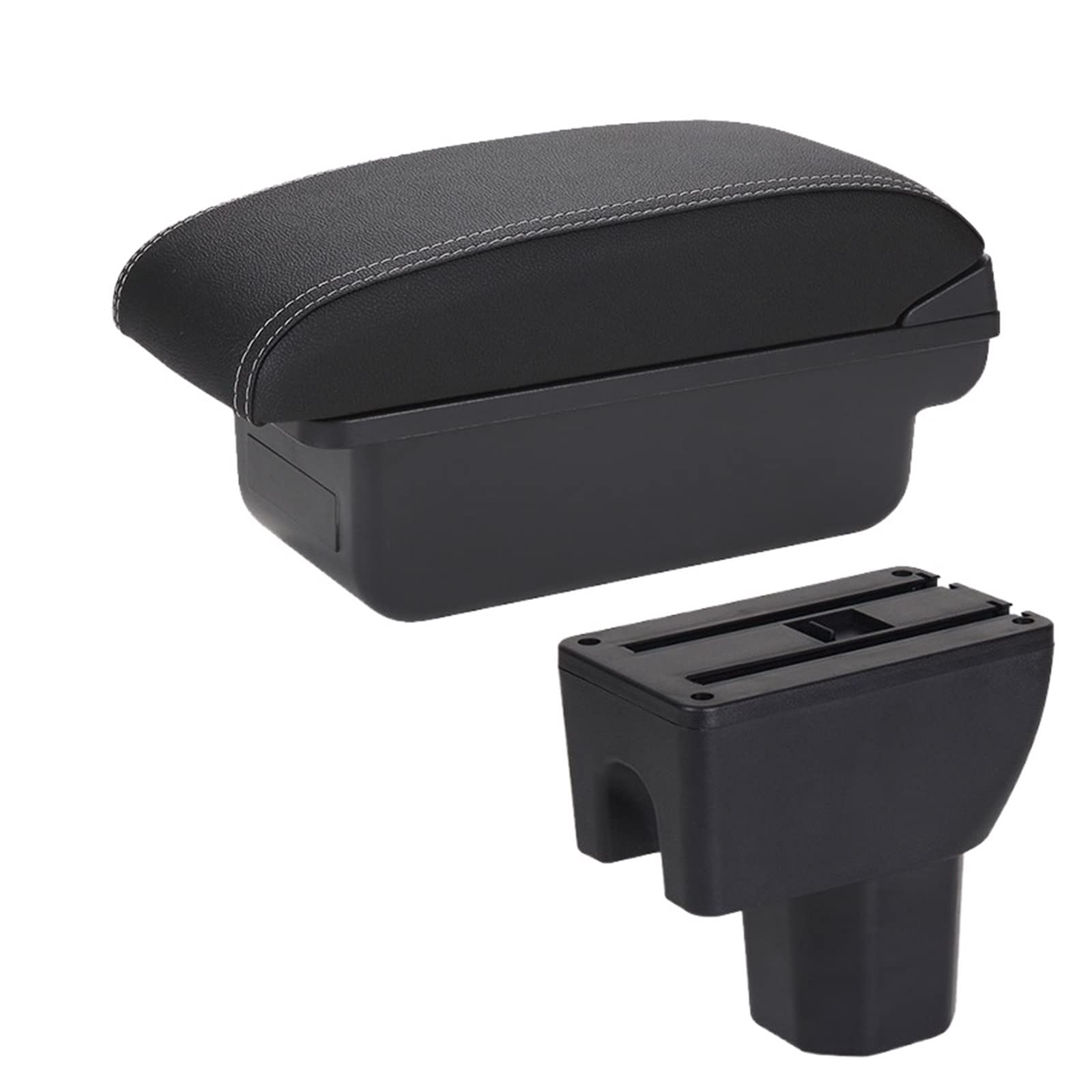 Baiqimv Armrest Box Car Storage Box Car Accessories Interior Details Retrofit Parts PU Leather For Suzuki For Splash(C3 NOUSB)