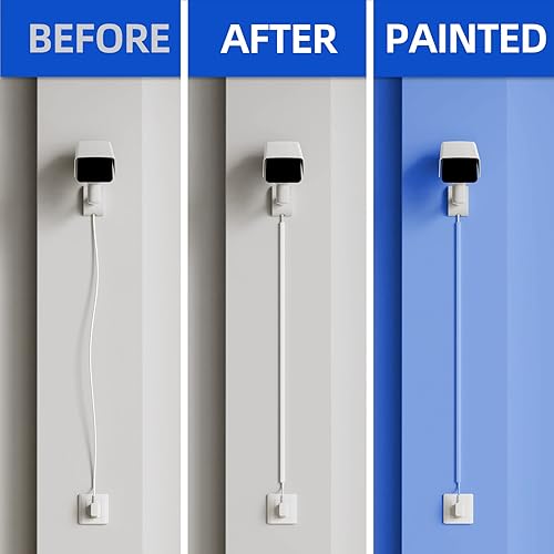 Miniatura 5 de Delamu – Ocultador de cable de 128 pulgadas para 1 cable, cubiertas de cable autoadhesivas para cables en la pared, cubiertas de cable más fáciles